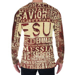 Jesus Religious Words Print Men's Long Sleeve T-Shirt