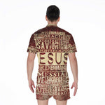 Jesus Religious Words Print Men's Rompers