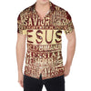 Jesus Religious Words Print Men's Shirt