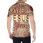 Jesus Religious Words Print Men's Shirt