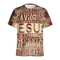Jesus Religious Words Print Men's Athletic T-Shirt