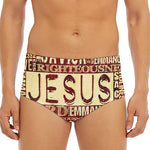 Jesus Religious Words Print Men's Triangle Swim Briefs