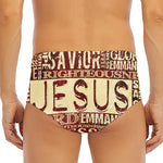 Jesus Religious Words Print Men's Triangle Swim Briefs