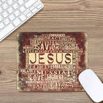 Jesus Religious Words Print Mouse Pad