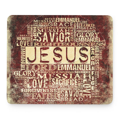 Jesus Religious Words Print Mouse Pad