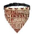 Jesus Religious Words Print Over The Collar Dog Bandana