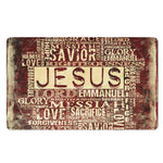 Jesus Religious Words Print Polyester Doormat