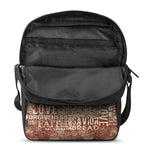 Jesus Religious Words Print Rectangular Crossbody Bag