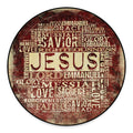 Jesus Religious Words Print Round Floor Mat