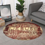 Jesus Religious Words Print Round Rug