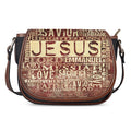 Jesus Religious Words Print Saddle Bag
