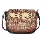 Jesus Religious Words Print Saddle Bag