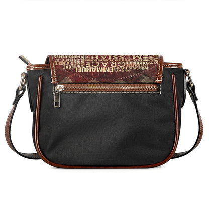 Jesus Religious Words Print Saddle Bag