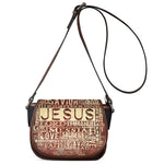 Jesus Religious Words Print Saddle Bag