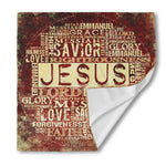 Jesus Religious Words Print Silk Bandana