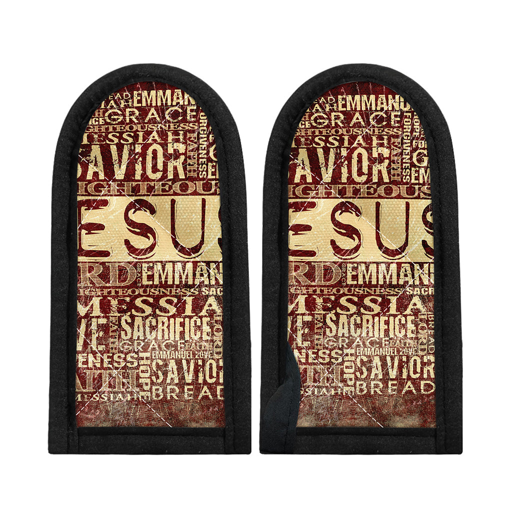 Jesus Religious Words Print Skillet Handle Cover