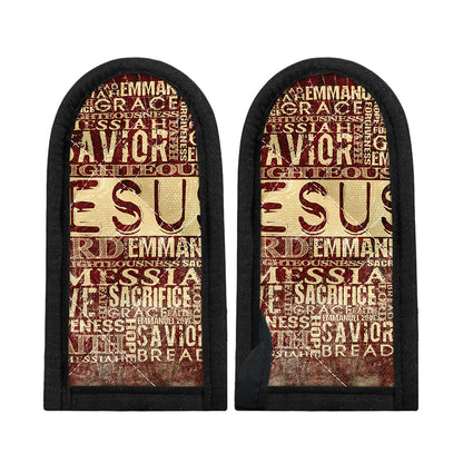 Jesus Religious Words Print Skillet Handle Cover
