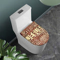 Jesus Religious Words Print Toilet Lid Cover