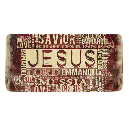 Jesus Religious Words Print Towel