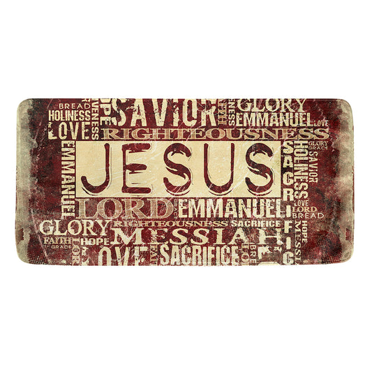 Jesus Religious Words Print Towel