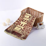 Jesus Religious Words Print Towel