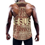 Jesus Religious Words Print Training Tank Top