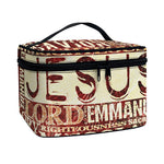 Jesus Religious Words Print Travel Makeup Bag