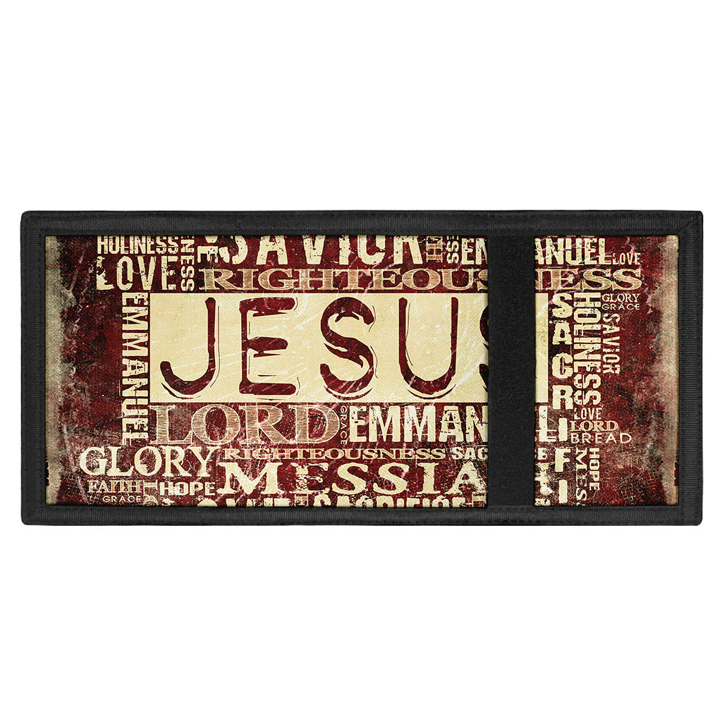 Jesus Religious Words Print Trifold Wallet