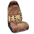 Jesus Religious Words Print Waterproof Car Seat Cover