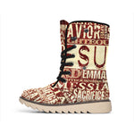 Jesus Religious Words Print Winter Boots