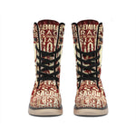 Jesus Religious Words Print Winter Boots