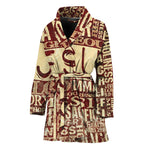 Jesus Religious Words Print Women's Bathrobe
