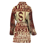 Jesus Religious Words Print Women's Bathrobe