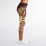 Jesus Religious Words Print Women's Capri Leggings