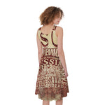Jesus Religious Words Print Women's Sleeveless Dress
