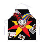 Joker And Playing Cards Print Adjustable Apron