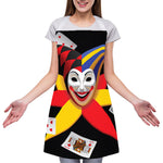 Joker And Playing Cards Print Adjustable Apron