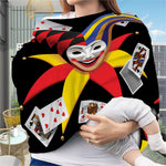 Joker And Playing Cards Print Baby Seat Cover