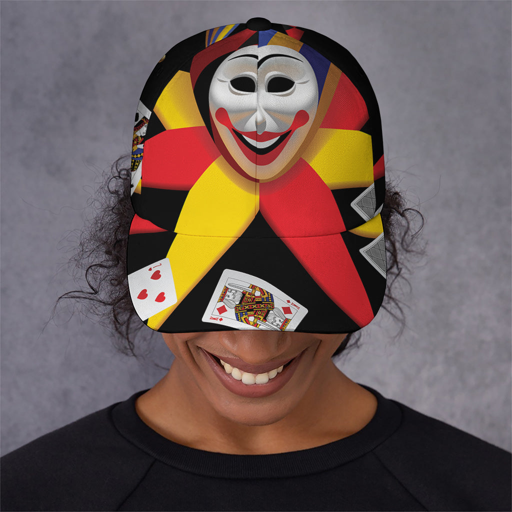 Joker And Playing Cards Print Baseball Cap