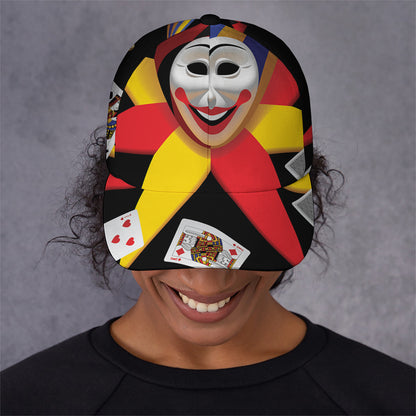 Joker And Playing Cards Print Baseball Cap