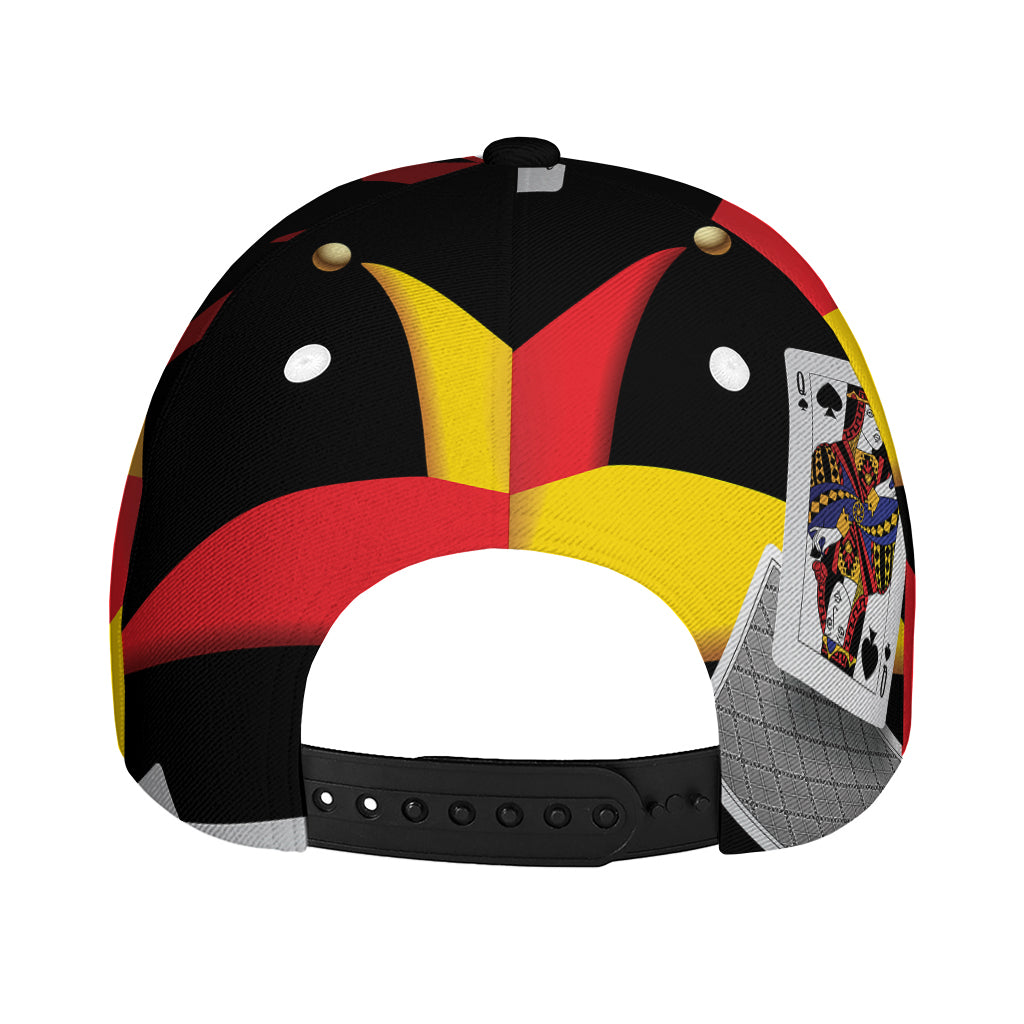 Joker And Playing Cards Print Baseball Cap