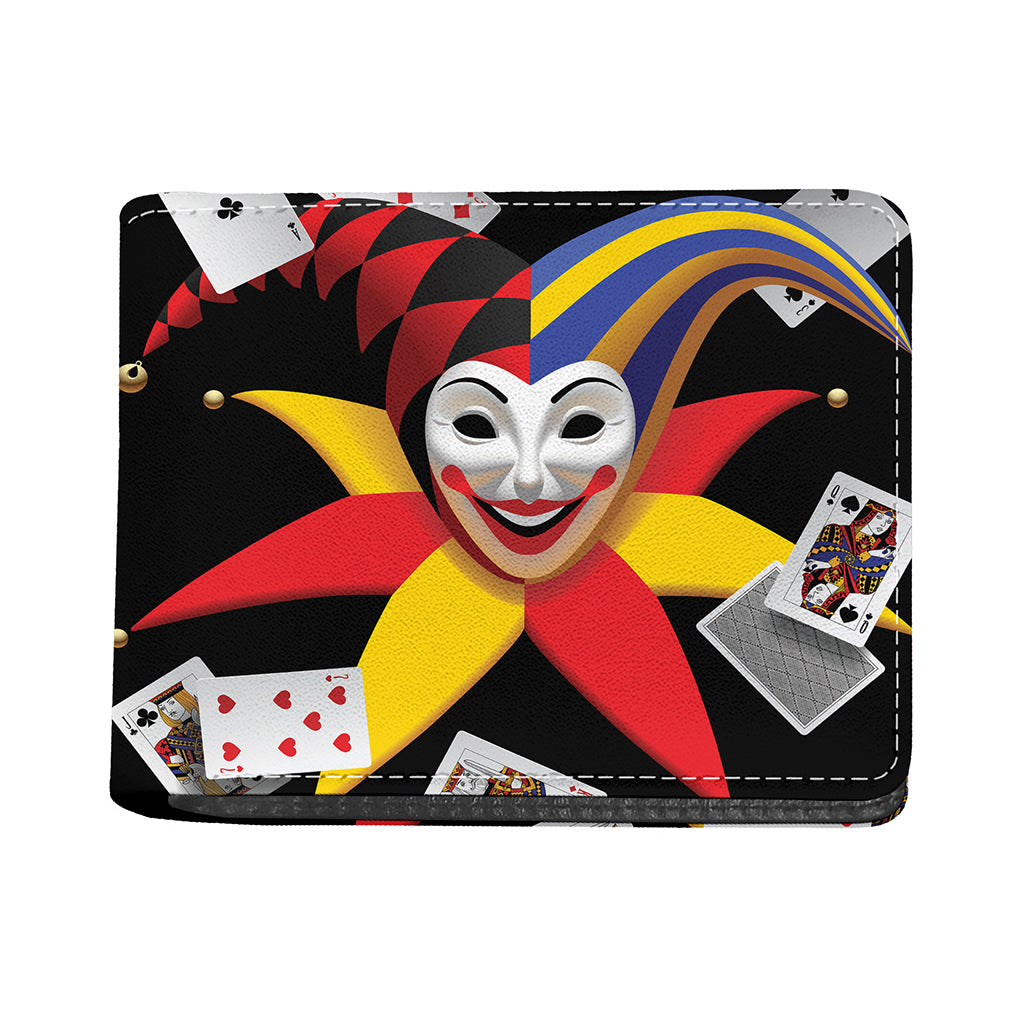 Joker And Playing Cards Print Bifold Wallet
