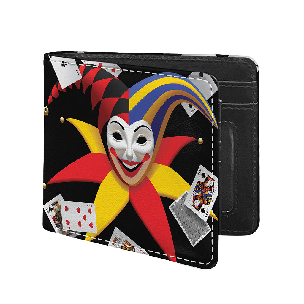 Joker And Playing Cards Print Bifold Wallet