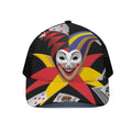 Joker And Playing Cards Print Black Mesh Trucker Hat