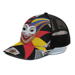 Joker And Playing Cards Print Black Mesh Trucker Cap