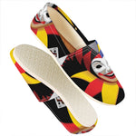 Joker And Playing Cards Print Casual Shoes