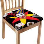 Joker And Playing Cards Print Chair Cushion Cover