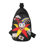 Joker And Playing Cards Print Chest Bag