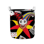 Joker And Playing Cards Print Collapsible Laundry Basket