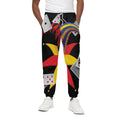 Joker And Playing Cards Print Cotton Sweatpants